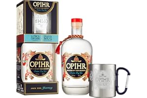 ‎OPIHR Opihr I Oriental Spiced Gin Geschenkset I Exotischer Gin aus dem Orient I Set inklusive Becher I Handgefertigt in Englands ältester Gin Destillerie I 42,5% Vol. I 700 ml