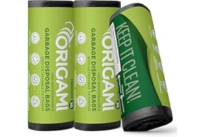 Origami Biodegradable Garbage Bags for Dustbin - Medium 19 x 21 Inches | 30 piece per Roll (Pack of 3, Black)