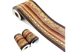 Mesoar Elegant 3D Dark Brown Wallpaper Border Wall Peel Stick Molding Border Home Ceiling Sticker for Bathroom Living Room Kitchen Wall 10cm by 16.4ft