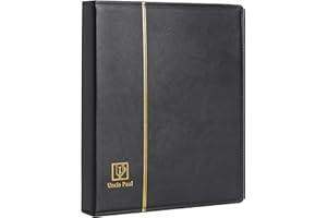 UNCLE PAUL Album kolekcjonerski na monety, 4 segregatory pierścieniowe, duża książka, kolekcja walut papierowych, do standardowych 3 pierścieni, 9 segregatorów pierścieniowych BU04