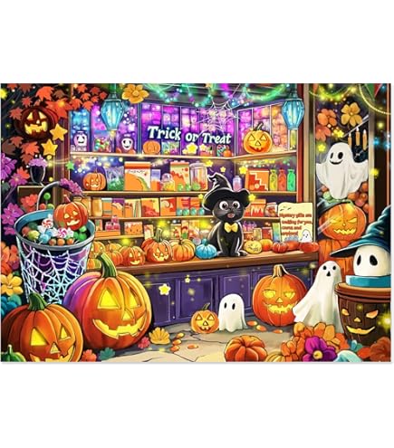 Halloween - Glow In The Dark - Spooky Night 100pc Puzzle - Jigsaw Puzzle With Vibrant Artwork And Durable Pieces - Fun Family Activity, Brain