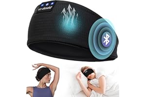 LC-dolida Sleep Headphones Headband, Soft Sleeping Headphones Bluetooth Sleep Headband 15H Playtime & Bluetooth 5.4, Wireless Music Earphones for Yoga Workout Fitness Relax Travel
