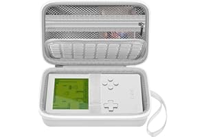 AGAINMORE Funda rígida compatible con consola de juegos analógica de bolsillo, bolsa de almacenamiento portátil para mini reproductor de juegos para tarjetas de videojuegos, cable de carga y accesorios (solo
