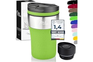Milu termo kubek izolowany kubek termiczny kubek do kawy kubek do podróży - 210ml 100% leak proof - kubek do picia ze stali nierdzewnej - kubek samochodowy z podwójną izolacją ścian - kubek termiczny - kubek podróżny (zielony)