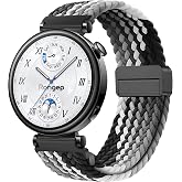 Rongep &Ouml;rg&uuml; Loop 18mm Kumaş Kordon Huawei ile Uyumlu GT5 41mm/GT5 Pro 42mm/GT4 41mm i&ccedil;in Manyetik Tokalı Terlemeye Karşı Nefe