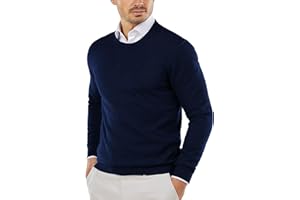 COOFANDY Herren Pullover mit Rundhalsausschnitt Strickpullover Business Feinstrick Winterpullover Männer