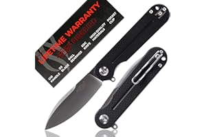 Firebird Ganzo FH922-BK Coltello Pieghevole Tascabile D2 Lama in Acciaio Manico G10 con Clip per Attività Ricreative All'aperto Caccia Pesca Coltello da Campeggio - Nero