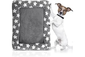 Kekuningan Dog Bed Mat Small Medium Washable Dog Crate Mattress for 30 inch Cage Soft Flat Pet Cushion Bedding Puppy Pillow Blanket for Dogs Anti Slip Bottom 74x54cm