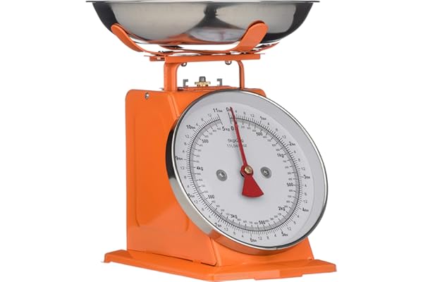 Premier Housewares 0807086 Balance de Cuisine Acier Inoxydable Orange 5 kg