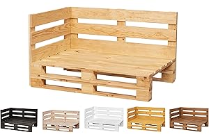 PALETS TALAVERA SL Chaise Longue Sofa PALETS Lijado Y Cepillado Interior/Exterior Nuevo Sillon PALETS/Sofa para Patio (100cm X 60cm, Pino)