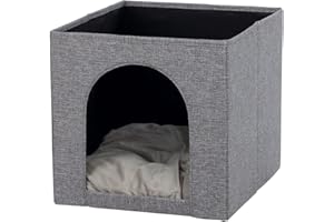 Trixie Abri Douillet Ella pour Chat Gris 33 x 33 x 37 cm