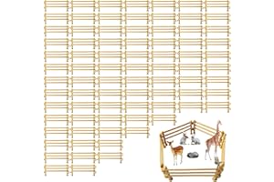 FULHANY 80 Piezas Juguetes para Cercas De Caballos - Accesorios para Cercados De Caballos - Valla Farm Toys - Uso para NiñOs Regalos Educativos, DIY Animal Granero Valla Micro Paisaje DecoracióN