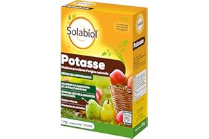 Solabiol Engrais Potasse - 1,5Kg - Jusqu'à 30m² - Améliore La Fructification - Facile A Épandre - pour Toutes Les Cultures - Utilisable en Agriculture Biologique SOPAS15G10N