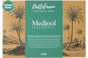 ‎DATTELMANN FINE FOOD & MORE DATTELMANN® - Medjool Datteln 5KG - Medjoul Deluxe XL - Naturbelassen & Frisch - Premium Trockenfrüchte