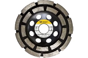 GRAFF Disco Desbaste Diamante 115 mm - Muela Disco de Diamante para Hormigón Piedra Azulejos Granito Mampostería - Muela Amoladora para Amoladoras Angulares