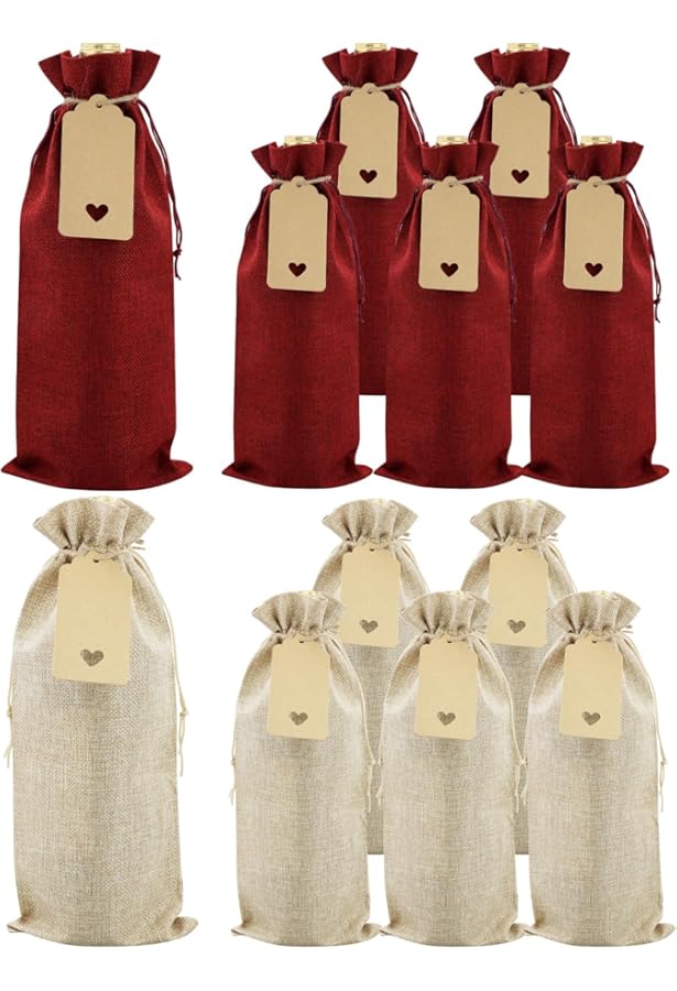 Sacs à Vin En Toile De Jute, Sacs à Vin Avec Cordo... – Grandado