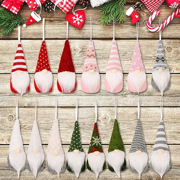 Lot De 6 Nains De Noël Premium - 15 Cm De Haut - Décoration Scandinave D'hiver Avec Barbe Et Chapeau Pointu - Multi-couleurs