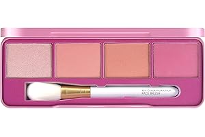 Markwins Essentials Radiant - Palette Blush - Palette con 4 Colori con Finish Matte E Perlato E Pennello Viso, Kit Trucchi Professionale - Set Trucco Da Regalo Per Ragazze, Teenagers E Donne - 160 g