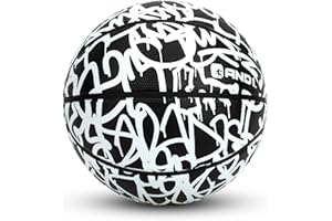 AND1 Fantom Graffiti Basketball: Official Regulation Size 7 (29.5 inches) Rubber Basketball - Deep Channel Construction Streetball, Made for Indoor Outdoor Basketball Games