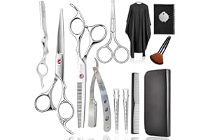 Friseurscheren-Set zum Effilierscheren, Fcysy Professionelle Friseurschere, Mischschere, Friseur-Set zum Haareschneiden für Frauen, Männer und Kinder