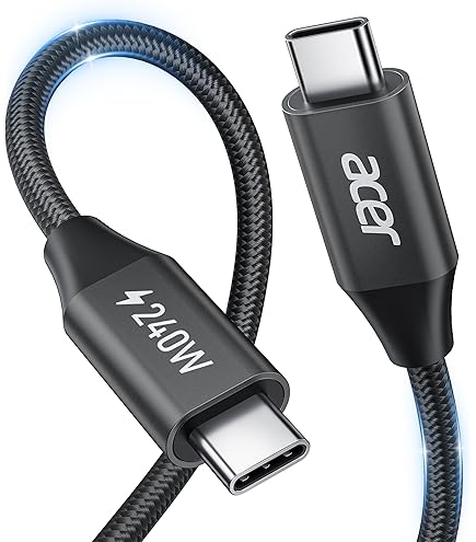 Cavo Micro USB Intrecciato In Nylon 1m Per Acer Iconia Tab - Ricarica Rapida 2.4A E Sincronizzazione, Resistente E Anti-Groviglio