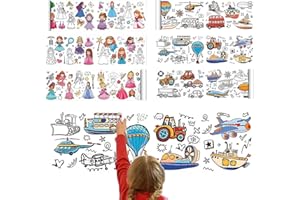 MIAYICAL Rotolo di Carta da Disegno Bambini, Autoadesiva Fogli da Colorare per Bambini, 2pz Rotoli da Disegno 3M, Tagliabile Rotolo da Colorare per Graffiti Fai Da Te, B