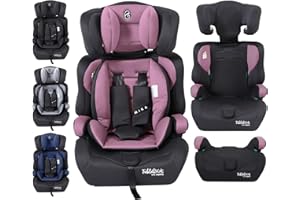‎FABLEKIDS FableKids Children's Car Seat 9-36 kg | 3-Point Safety Belt | Car Seat from 15 m | Car Seat for Children 76-150 cm | Child Seat Adjustable Headrest ECE R129/03 | Adjustable | Pink