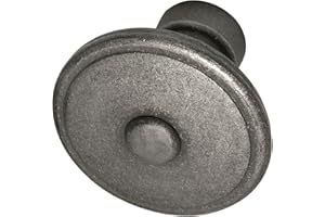 HALCÖ Türknauf Gröden Knopfdrückerlochteil rund fix ø 60mm nach ÖNORM, Schmiedeeisen verzinkt patiniert