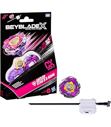 Beyblade X Marvel Collab – Pack Iron Man 4-80B Vs Thanos 4-60B, 2 Toupies Et 2 Lanceurs, Dès 8 Ans