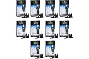 Crottendorfer Räucherkerzen Weihnachtlicher Weihrauch 10er Pack (10 x 24 Stück) – Kräftiger Weihrauch vermischt mit exquisiter Vanillenote – Höhe 2,7cm, Ø 1,2cm – 15 Min. Brenndauer pro Räucherkegel