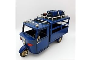 DynaSun Art Modellino Moto d’Epoca Vintage in Metallo, da Collezione in Stile Retro Auto Antico Scala 1:16 25 cm