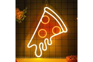 CoolGift Mart Pizza Neon Sign, Dimmable LED Light Restaurant, Kitchen, Man Cave, Birthday Party Decor; Gift for Kids, Boys, Girls, and Pizza Lovers