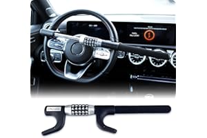 PAJ GPS PAJ LOCK Bloccasterzo Universale per Auto, SUV, Furgoni e Camion - Ganascia Volante Regolabile, Antifurto Meccanico con Codice a 5 Cifre, Martelletto per Emergenza