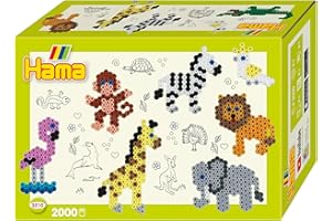Hama Zoo Small World, Fuse Beads, Arts and Crafts Kit for Boys and Girls Ages 5+, Animal Themed Bead Set