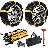 10 catene da neve universali per auto, con tasca in nylon, per pneumatici da 165 – 275 mm, per auto, camion, SUV, catena da n