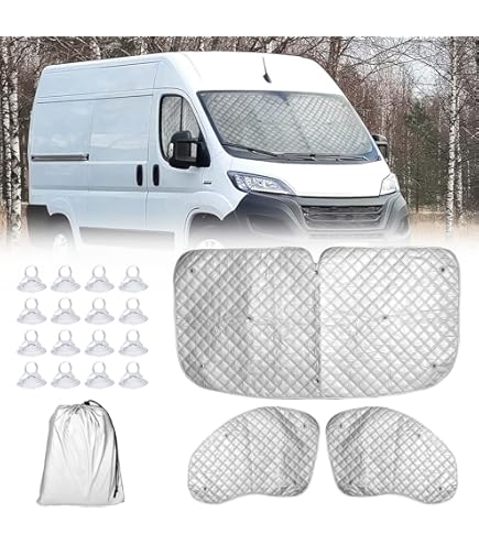 LCAUTFR Zonwering voorruit voor FI AT Ducato camper 3 stuks