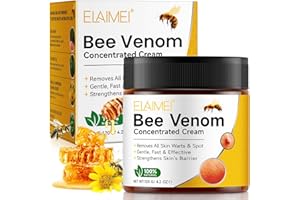 YIJIAXINGZHOU Bee Venom Cream 120g, Bee Venom Skin Treatment Cream for Tag and Spot Removal, Skin Comprehensive Restoration, Anti-Aging, Moisturizing, Repair, Natural Ingredients for All Skin Types