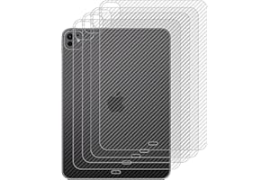GIOPUEY Rückseite Folie Kompatibel mit iPad Pro 11 M4 2024, [4 Stück] 0.1mm Ultradünn Carbon Muster Rückseite Folie, Kratzfest Anti Fingerabdruck rutschfest
