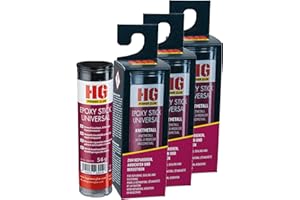 HG POWER GLUE - Epoxy Stick - Kit de réparation, kit de réparation à deux composants, pâte à modeler, pâte, adhésif puissant pour métaux, bois et plus (3x 56g)