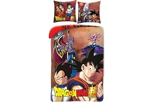 Arlis Juego de funda nórdica Dragon Ball Super – 140 x 200 cm con funda de almohada Dragon Ball Super (1108BL-DRAGON)
