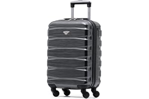 Flight Knight ABS 3 Tailles Valise Legere Compatible avec Air France, Hop! easyJet, RyanAir Et Bien d'autres! Bagage a Main 55x35x20 cm Et Bagage en Soute Grande avec 4 Roues.