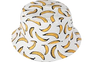 ZLYC Chapeau Bob Coton Été Fruit Chapeau de pêcheur pour Femmes