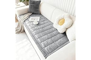 Capslpad Gruby pokrowiec na sofę, nadaje się do prania, antypoślizgowy, 2, 3/4-osobowy, szary, miękki, 70 x 180 cm, na sofę, do salonu, na kanapę, miękki pokrowiec na sofę, miękka mata dla zwierząt