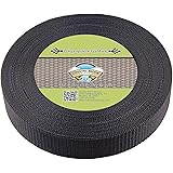 Country Brook Design® 1 1/2 Inch Heavy Black Polypro Webbing, 25 Yards