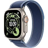 Apple Watch Ultra 3 GPS + Cellular 49mm Natural Titanium Case with Blue/Bright Blue Trail Loop - S/M