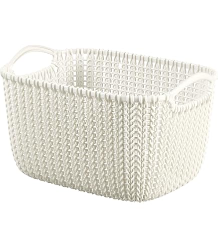 Cestino Stefanplast Elegance | Portaoggetti In Plastica Beige, Made In Italy, Moderno, Dimensioni 28x28x27 Cm - 5