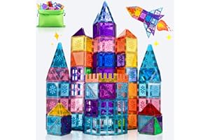 Xekel 𝟏𝟎𝟎𝐏𝐞𝐳𝐳𝐢 Costruzioni Magnetiche per Bambini - Magneti Bambini con Magnetici Potenti, Gioco Magnetico Educativo, Regalo Creativo Costruzioni per bambini 3+
