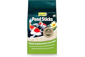 Tetra Pond Sticks – Alimentation Quotidienne idéale pour tous les Poissons de Bassin – Enrichi en Oligo-éléments, Vitamines essentiels, Caroténoïdes – Ne pollue pas l’eau - 40L