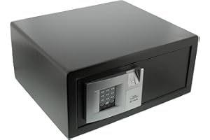 BURG-WÄCHTER Laptoptresor mit elektronischem Zahlenschloss und Fingerabdruck, 27,9 l, 16,7 kg, Point-Safe P 3 E FS LAP, Schwarz