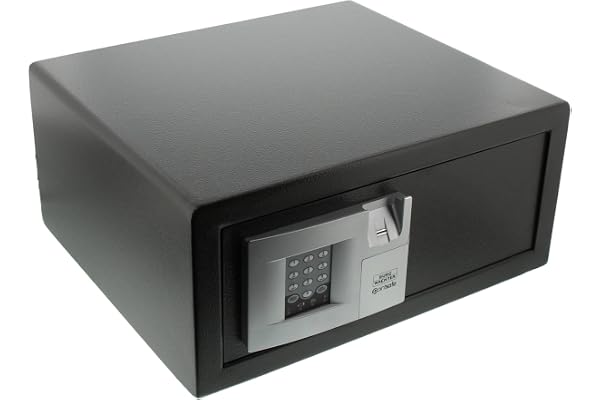 BURG-WÄCHTER Coffre-fort pour ordinateur portable, serrure à code électronique et reconnaissance d’empreintes digitales, Point-Safe, 27,9 l, 16,7 kg, P 3 E FS LAP, Noir